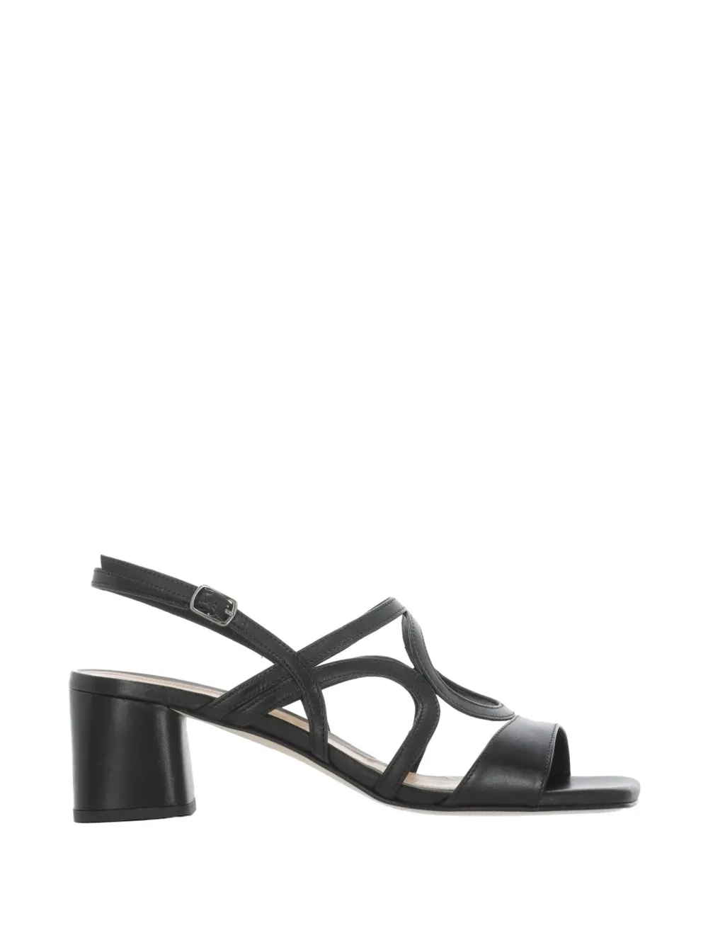 Julie Dee leather heeled sandals Zwart