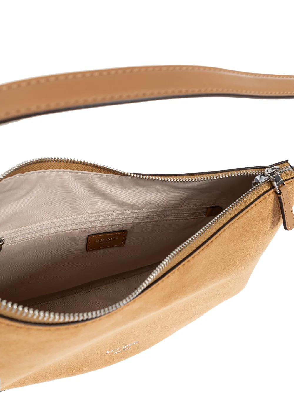Kate Spade Loop suède schoudertas met geknoopt bandje Oranje