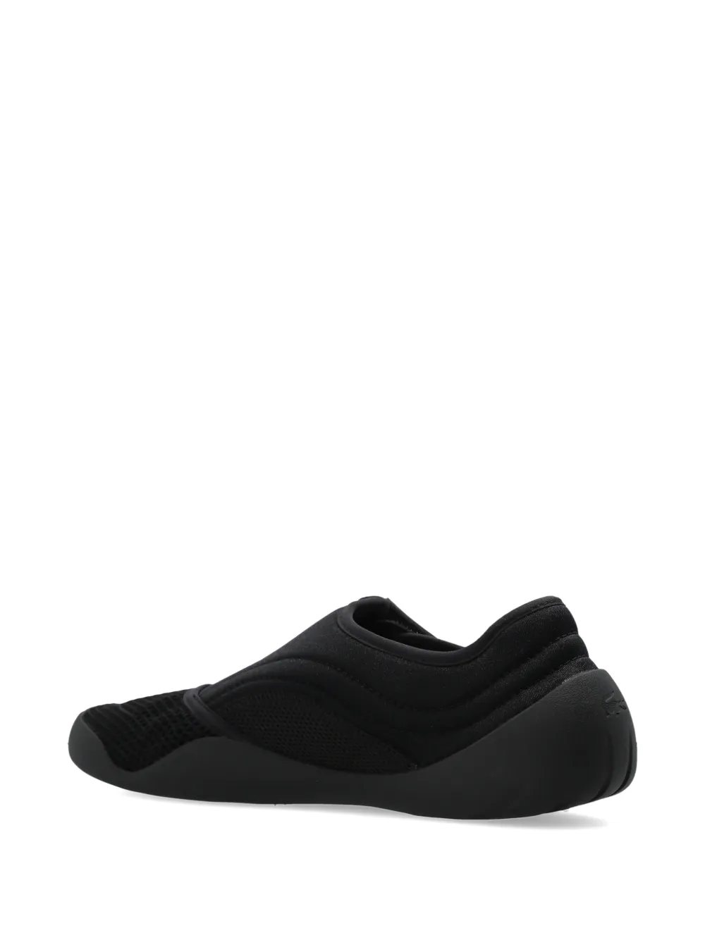 Lacoste Low Mystere mesh sneakers met klittenband Zwart