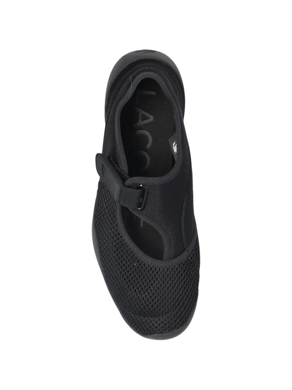 Lacoste Low Mystere mesh sneakers met klittenband Zwart