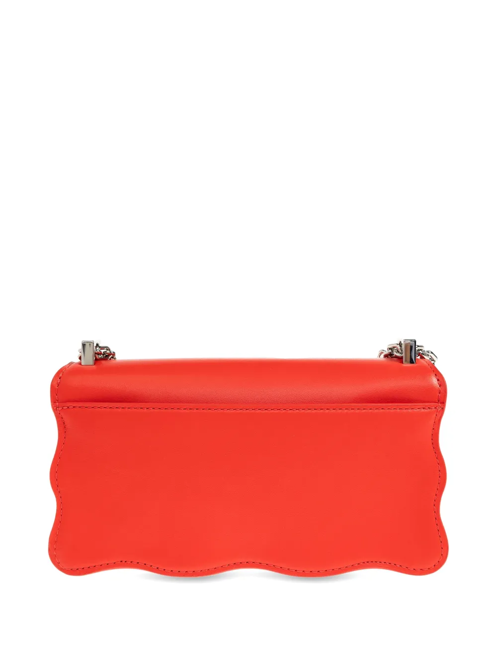 Kate Spade Deco Wavy leren mini-crossbodytas met gewelfde afwerking Rood