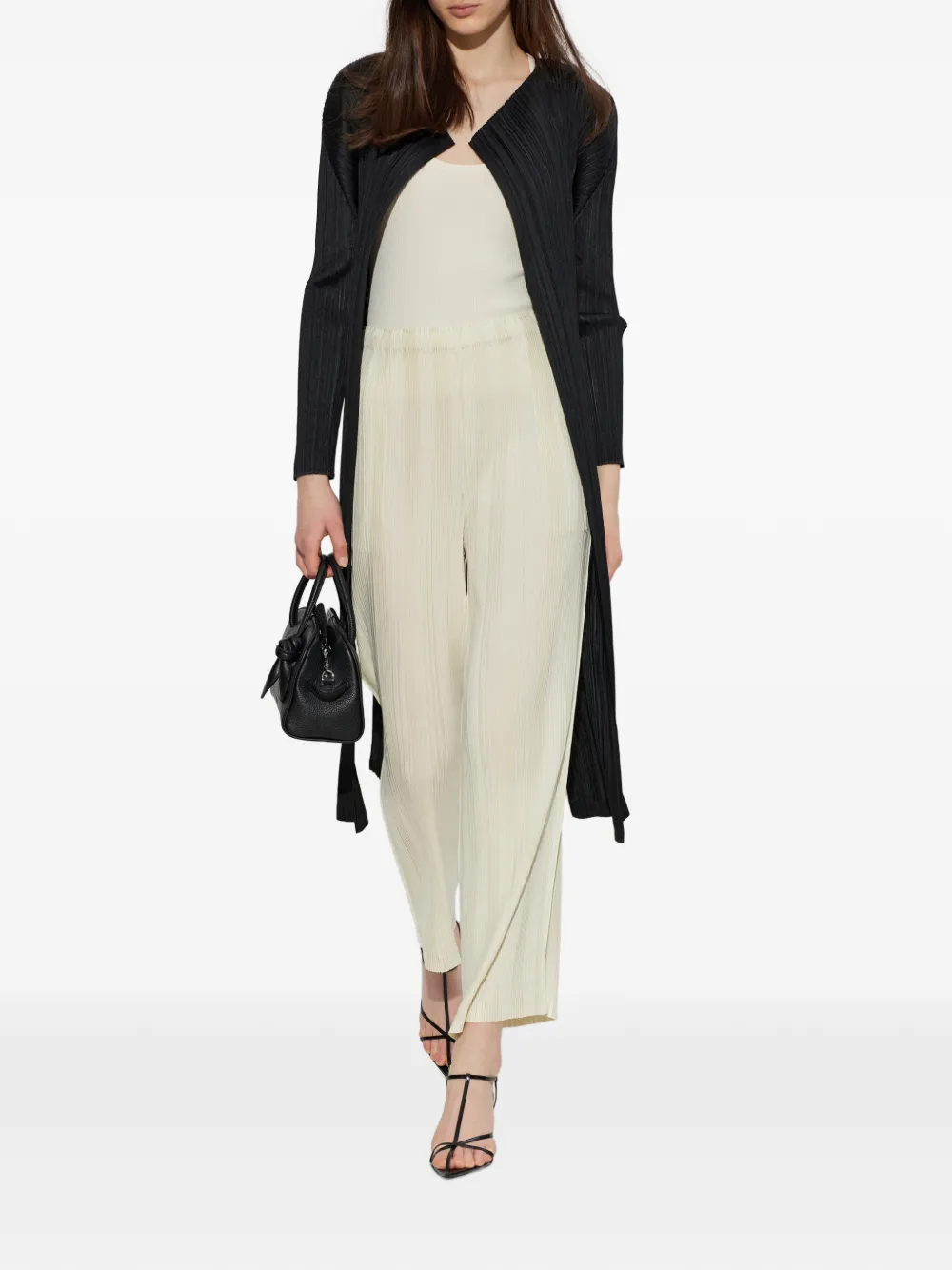 Pleats Please Issey Miyake Geplooid vest Zwart