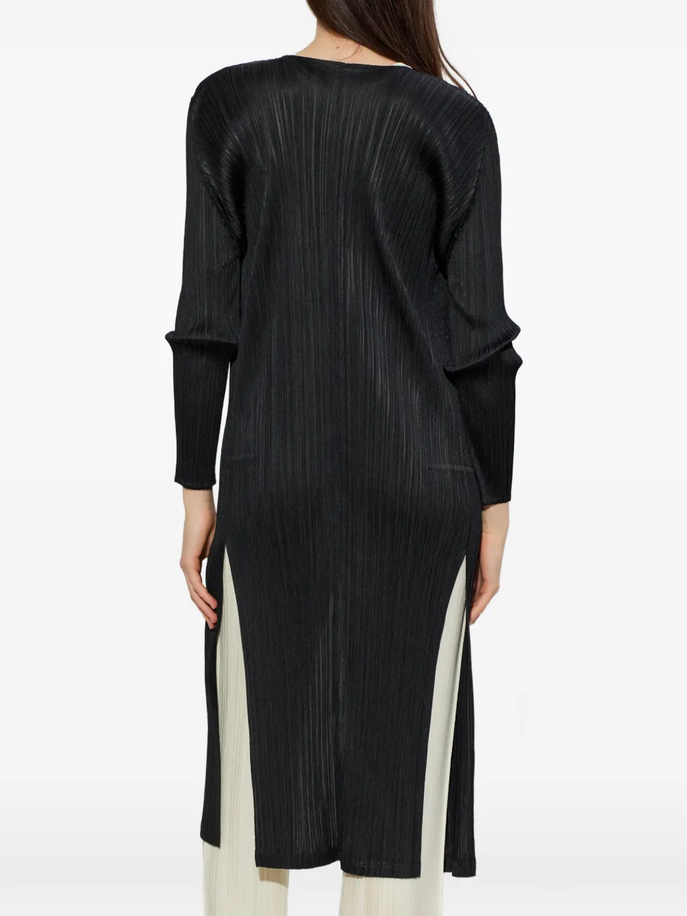 Pleats Please Issey Miyake Geplooid vest Zwart