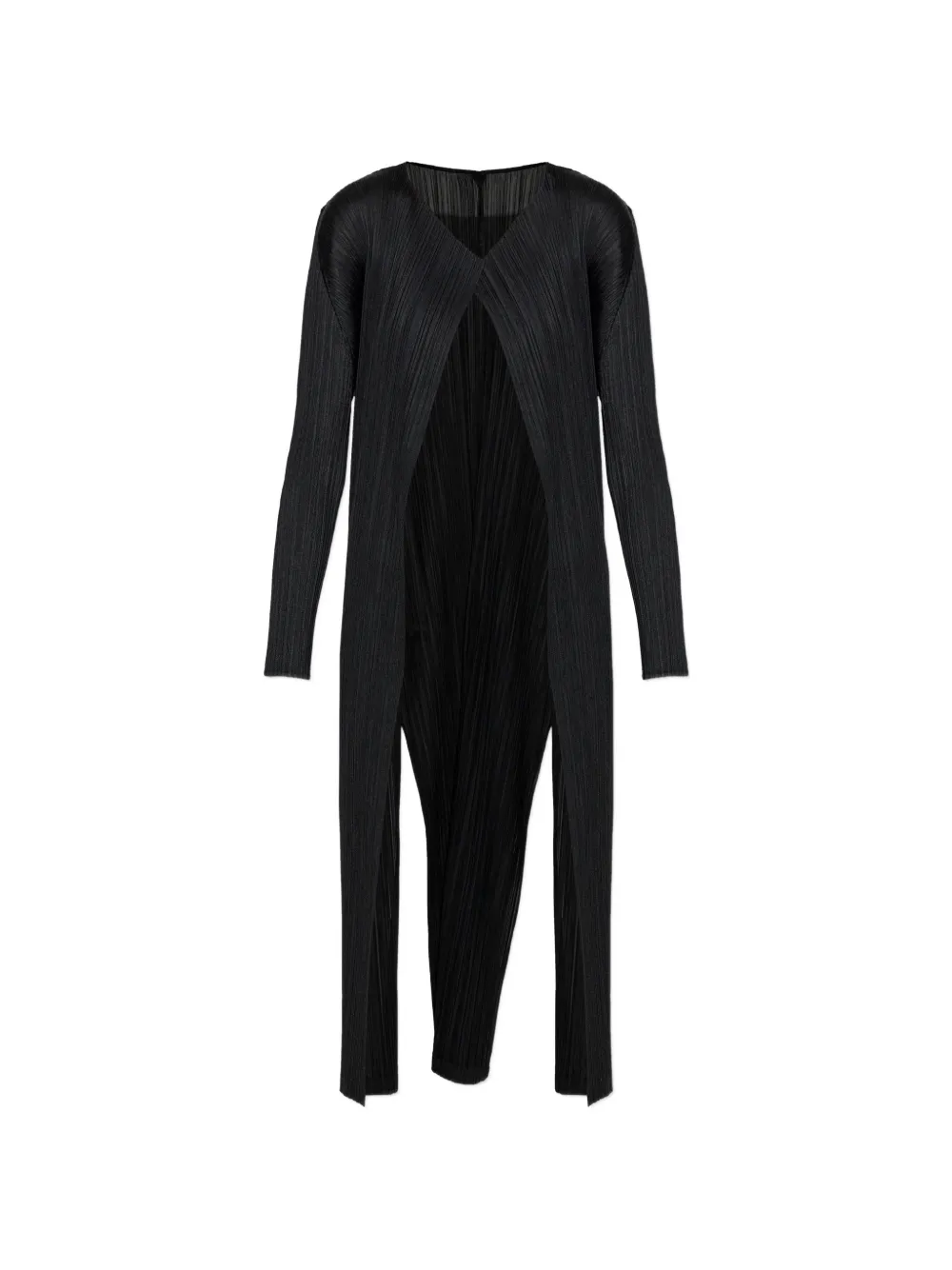 Pleats Please Issey Miyake pleated cardigan - Nero