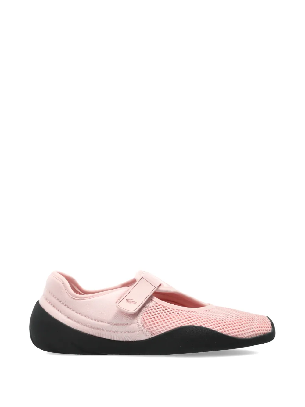 Lacoste Low Mystere mesh-panel touch-strap sneakers - Rosa