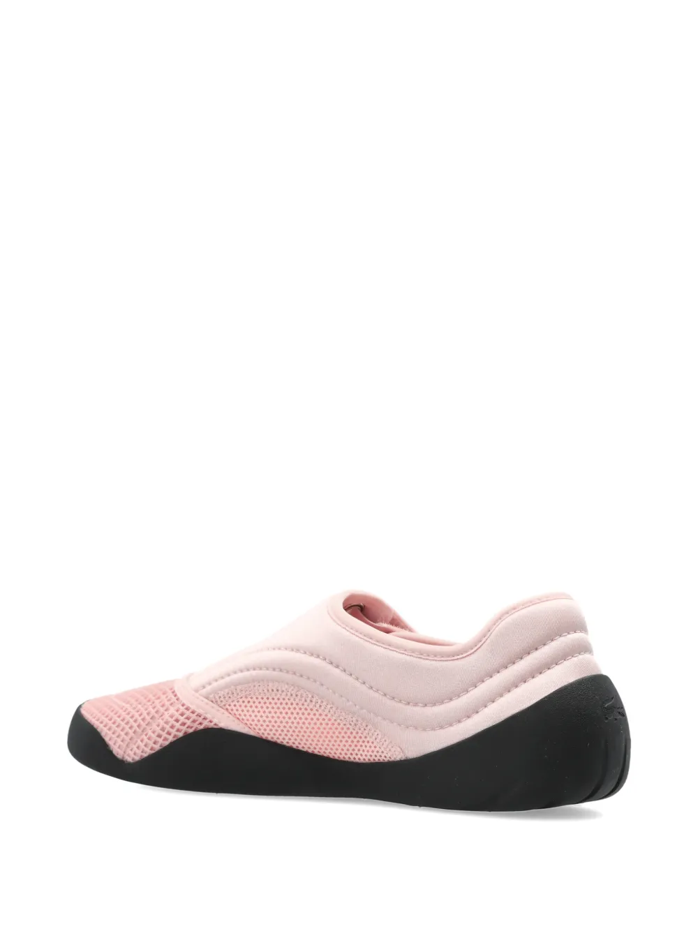 Lacoste Low Mystere sneakers met klittenband en mesh vlak Roze