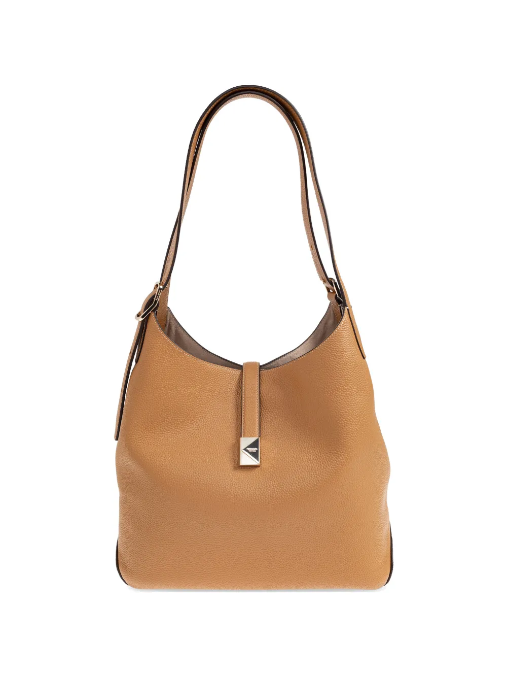 Kate Spade large Deco grained leather shoulder bag - Marrone