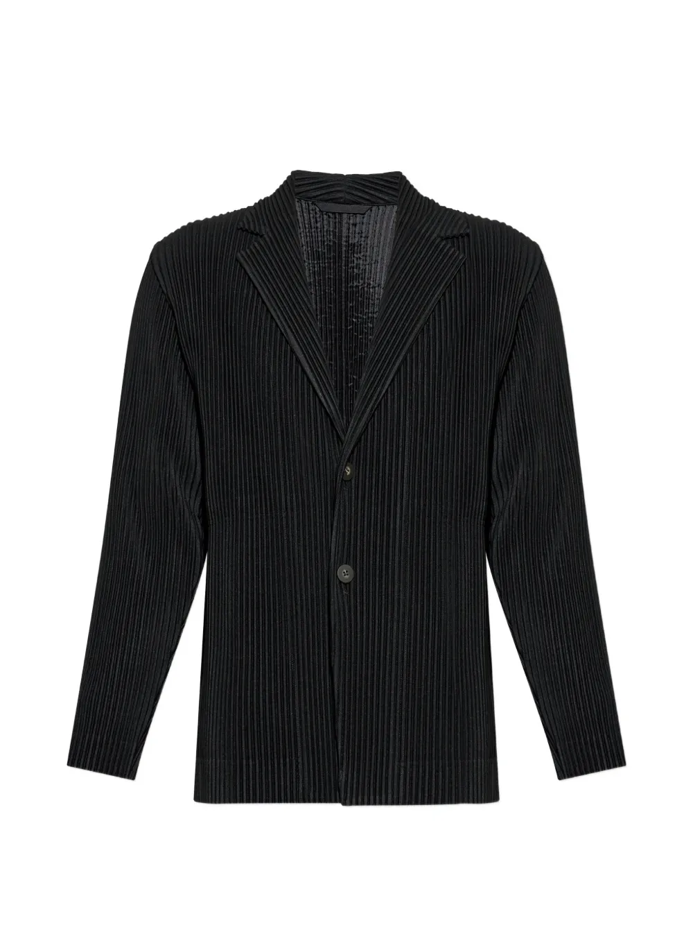 Homme Plissé Issey Miyake plissé-effect notched-lapel jacket - Nero