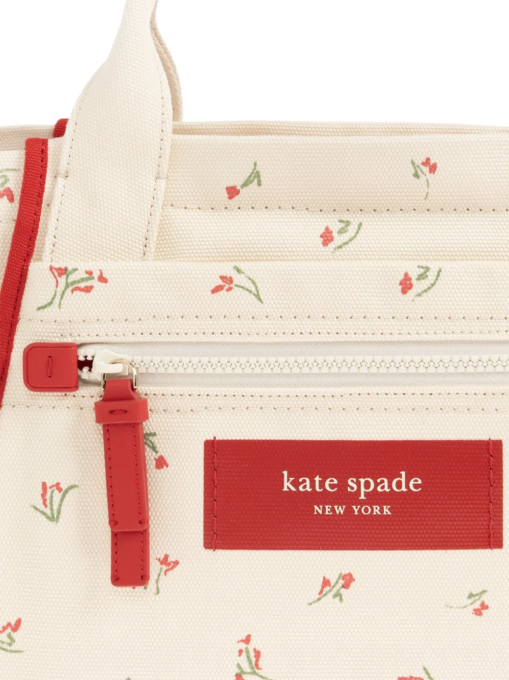 Kate Spade Dash canvas shopper met bloemen-print Beige