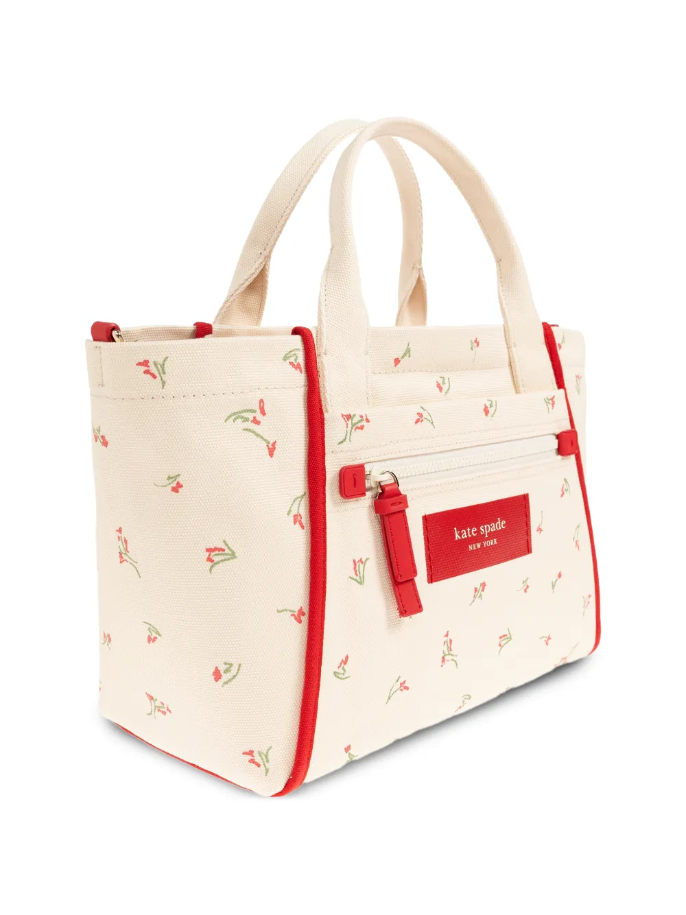 Kate Spade Dash canvas shopper met bloemen-print Beige
