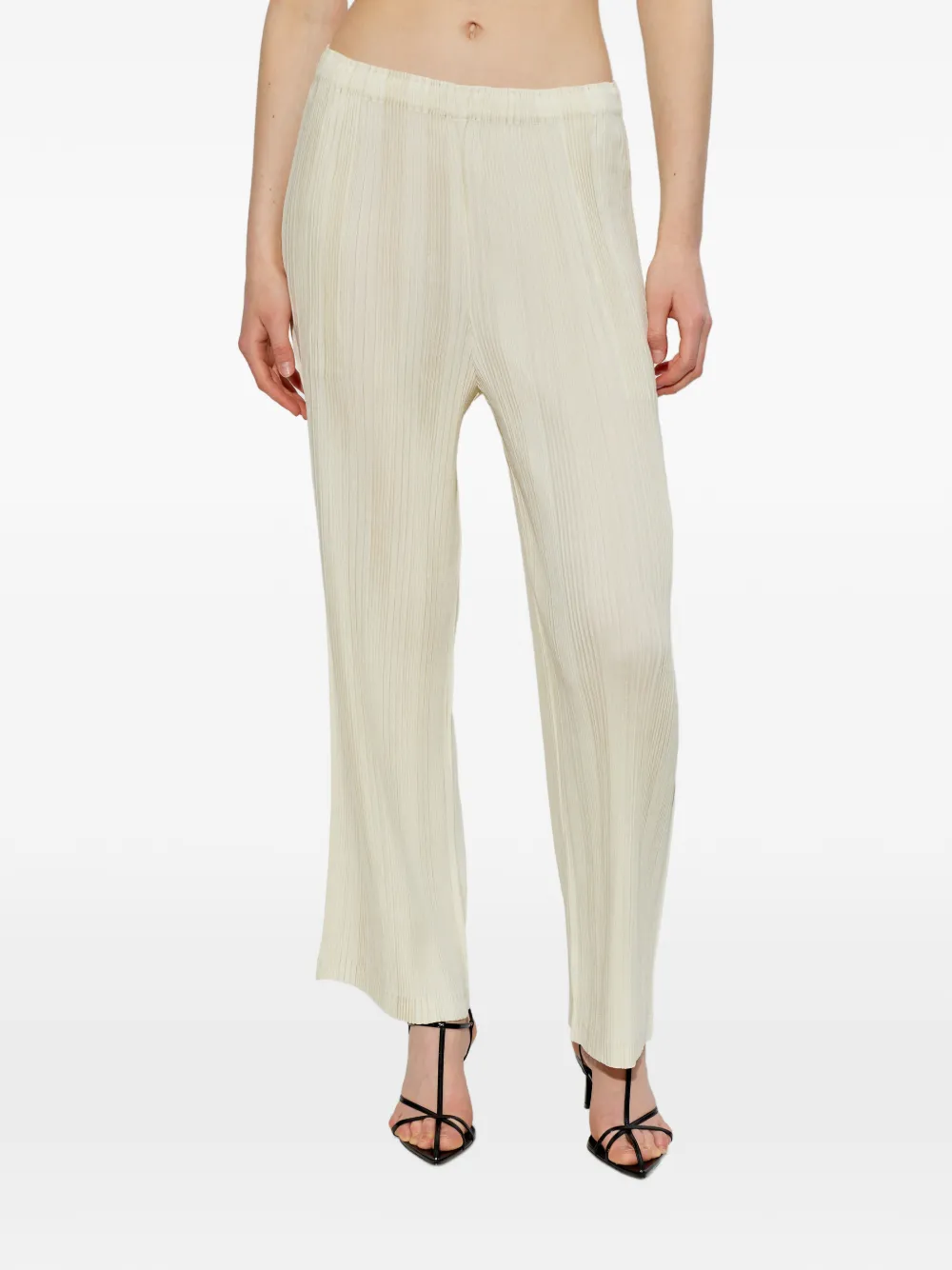 Issey Miyake Broek met plissé effect Beige