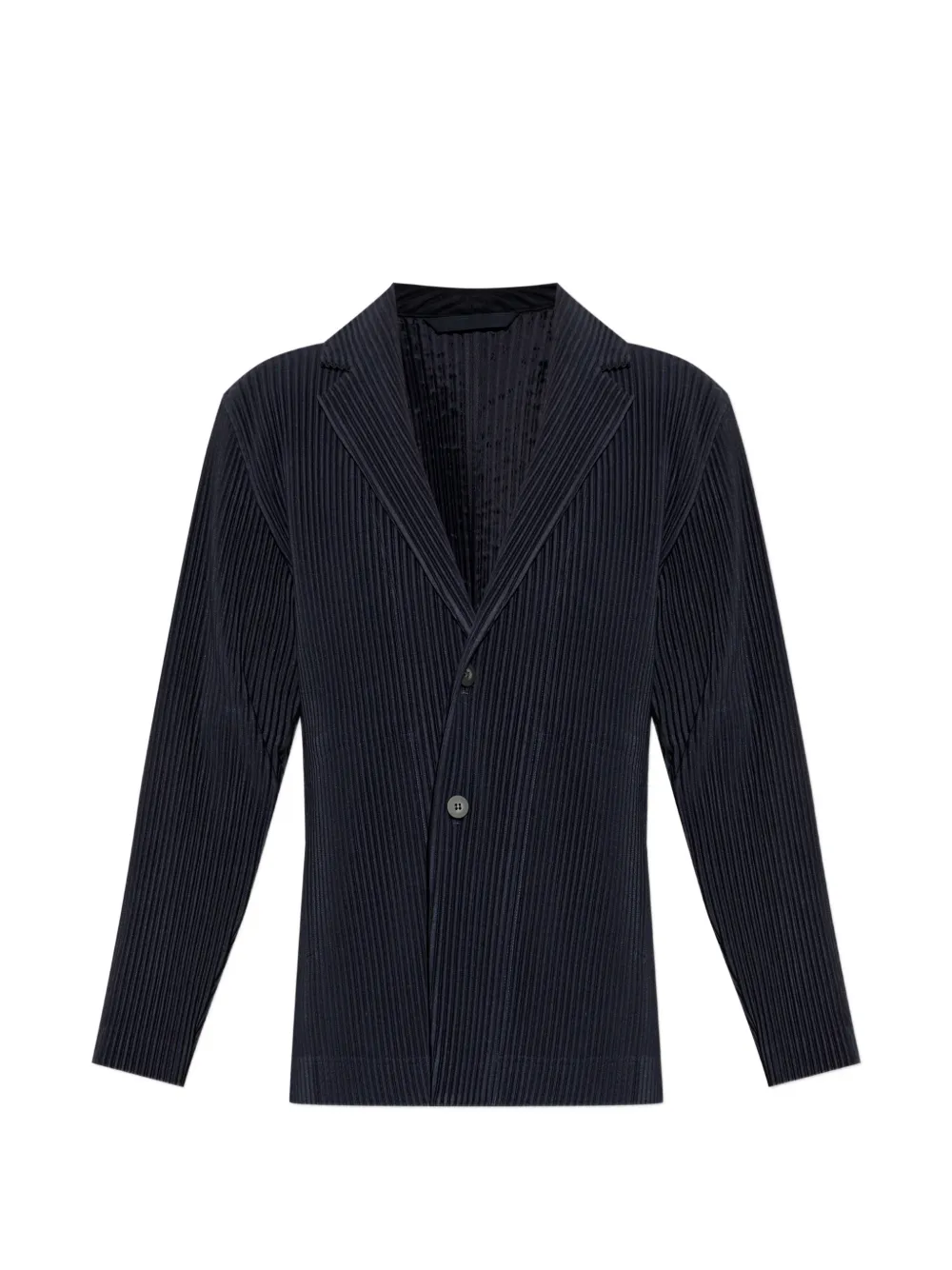 Homme Plissé Issey Miyake plissé-effect notched-lapel blazer - Blu