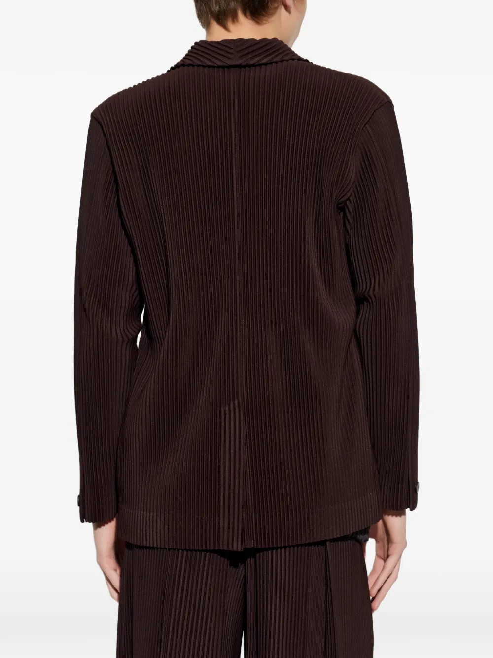 Homme Plissé Issey Miyake Geplooide blazer Bruin