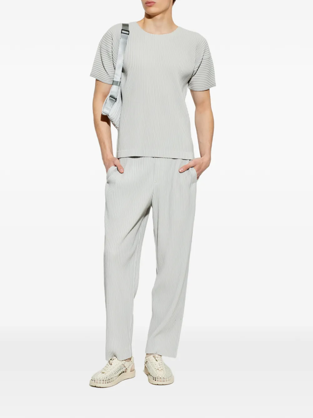 Homme Plissé Issey Miyake Geplooid T-shirt Grijs