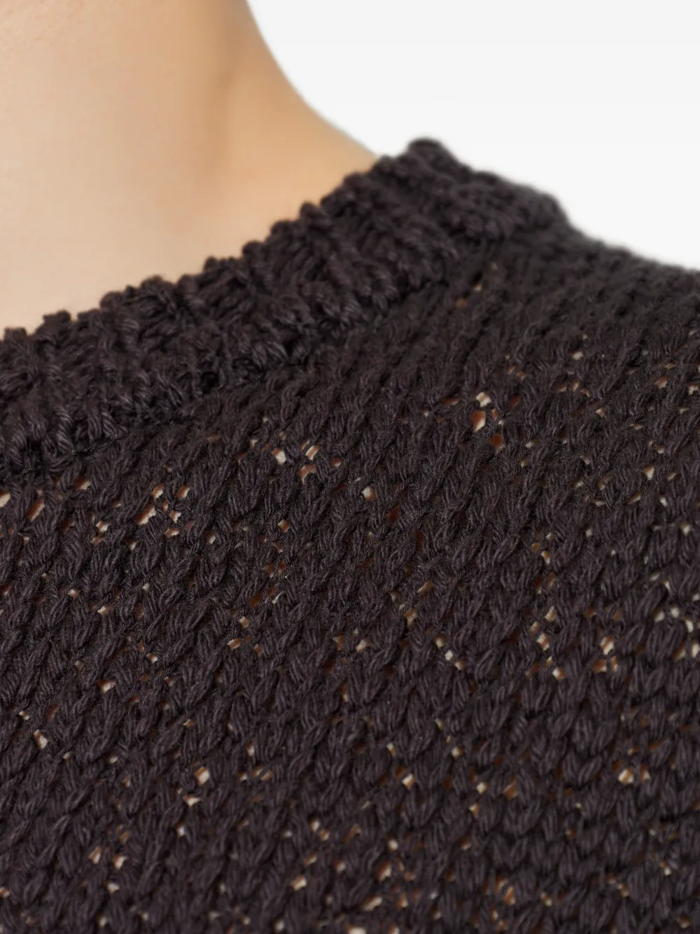Homme Plissé Issey Miyake Risotto mouwloze trui Bruin