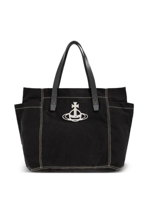 Vivienne Westwood medium Henry Orb contrast-stitch tote bag