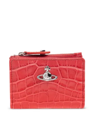 Vivienne Westwood Orb croc-effect Wallet | Red | FARFETCH