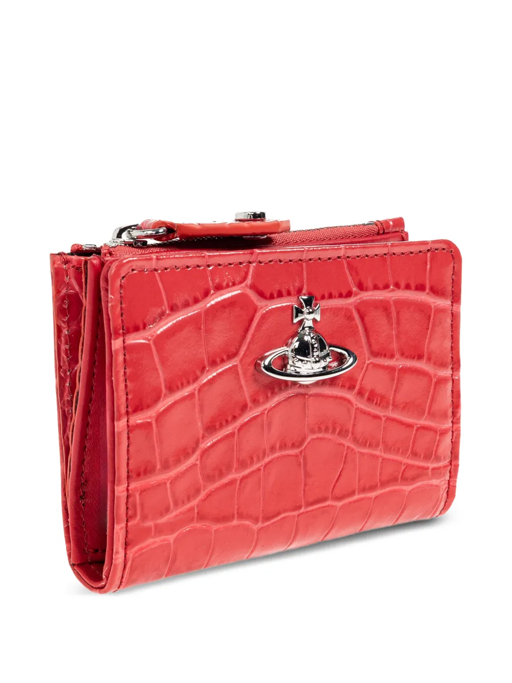 Vivienne Westwood Orb croc-effect Wallet | Red | FARFETCH