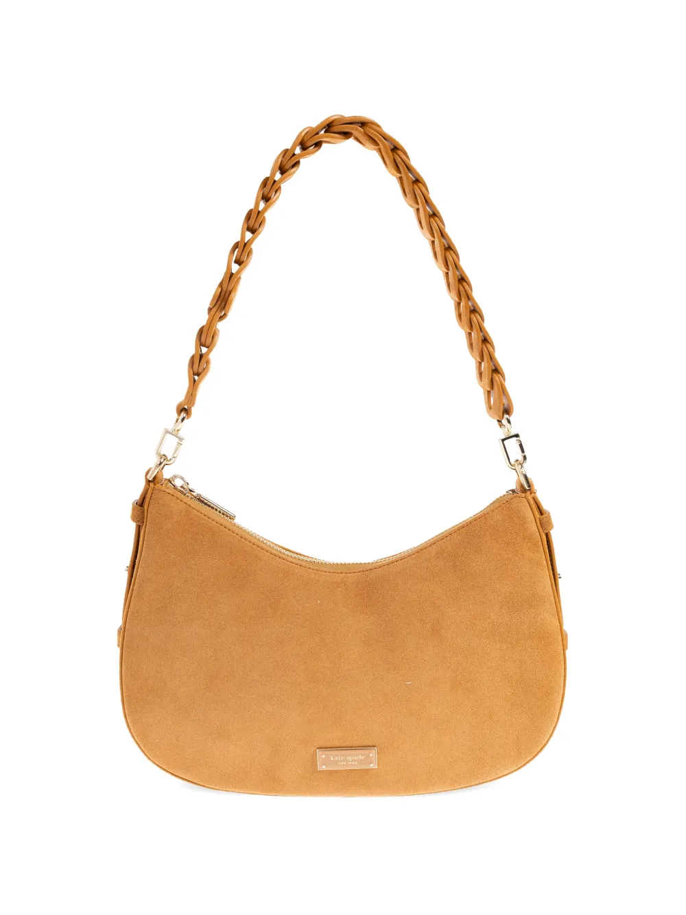 Kate Spade Liv suede braided-strap shoulder bag - Arancione