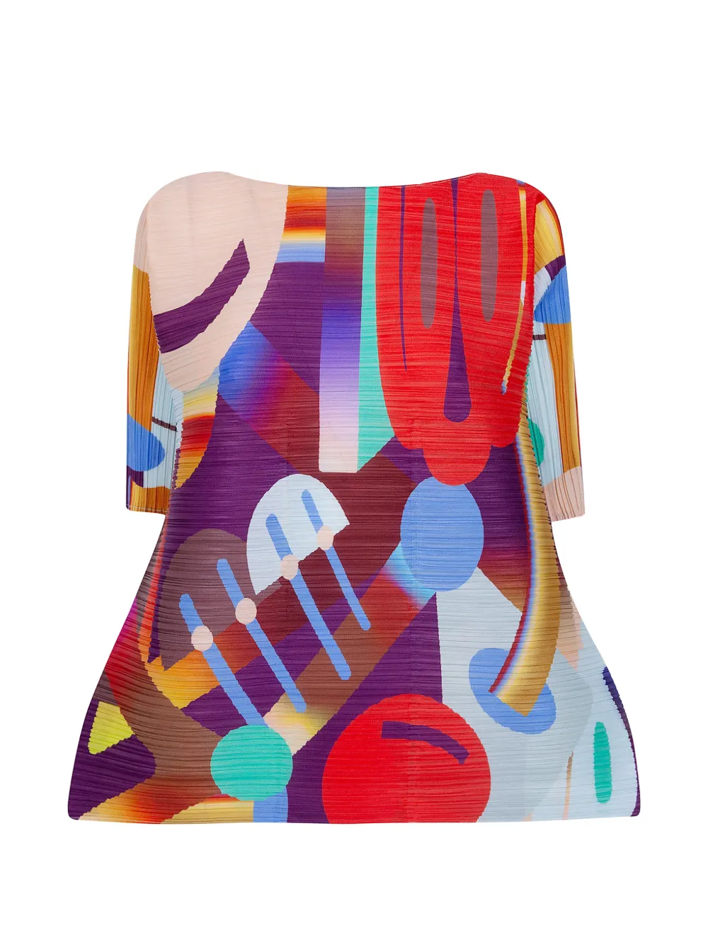 Pleats Please Issey Miyake Playground pleated T-shirt - Viola
