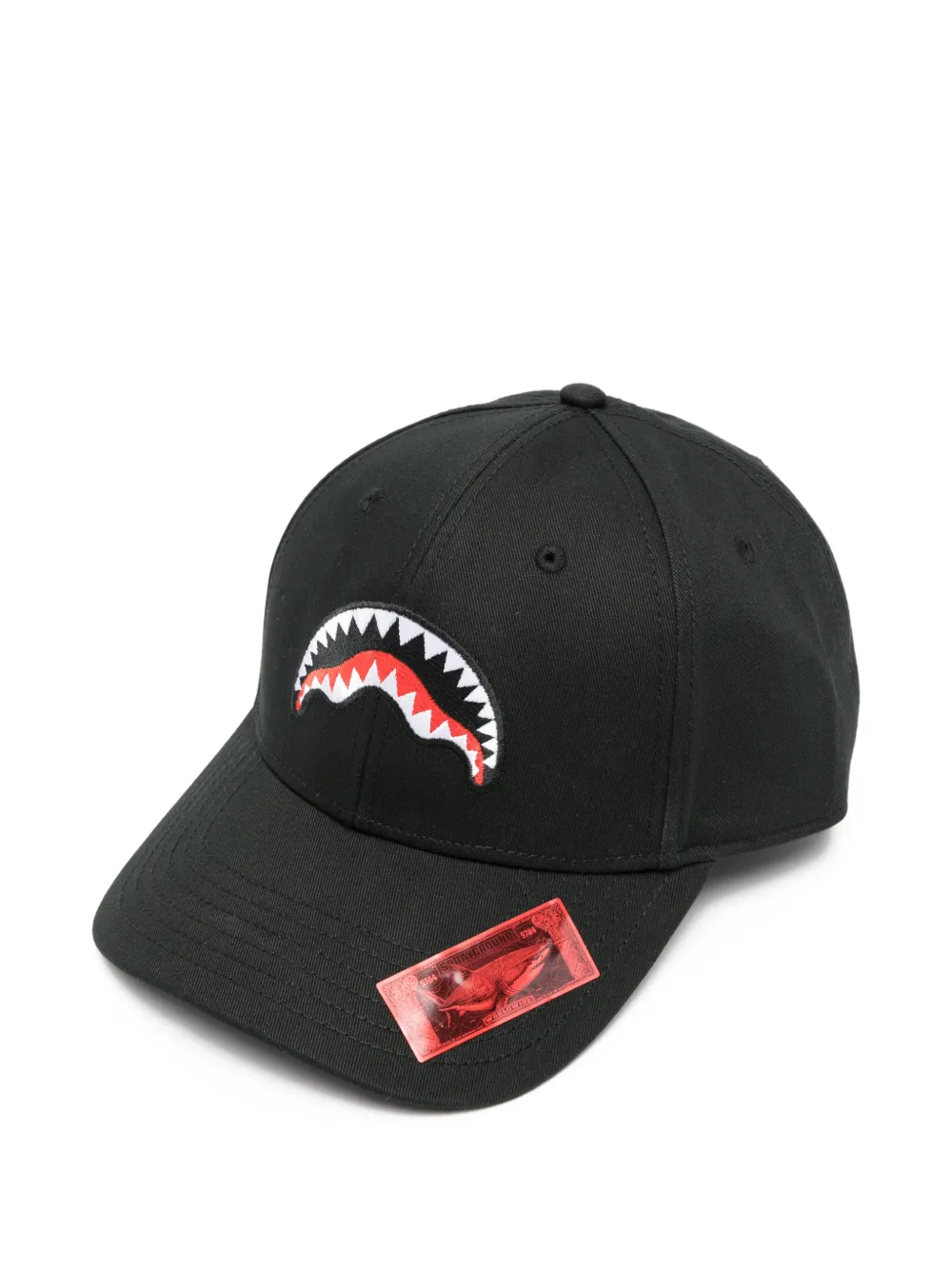 Sprayground Babies' Shark-mouth-embroidered Baseball Cap In Black