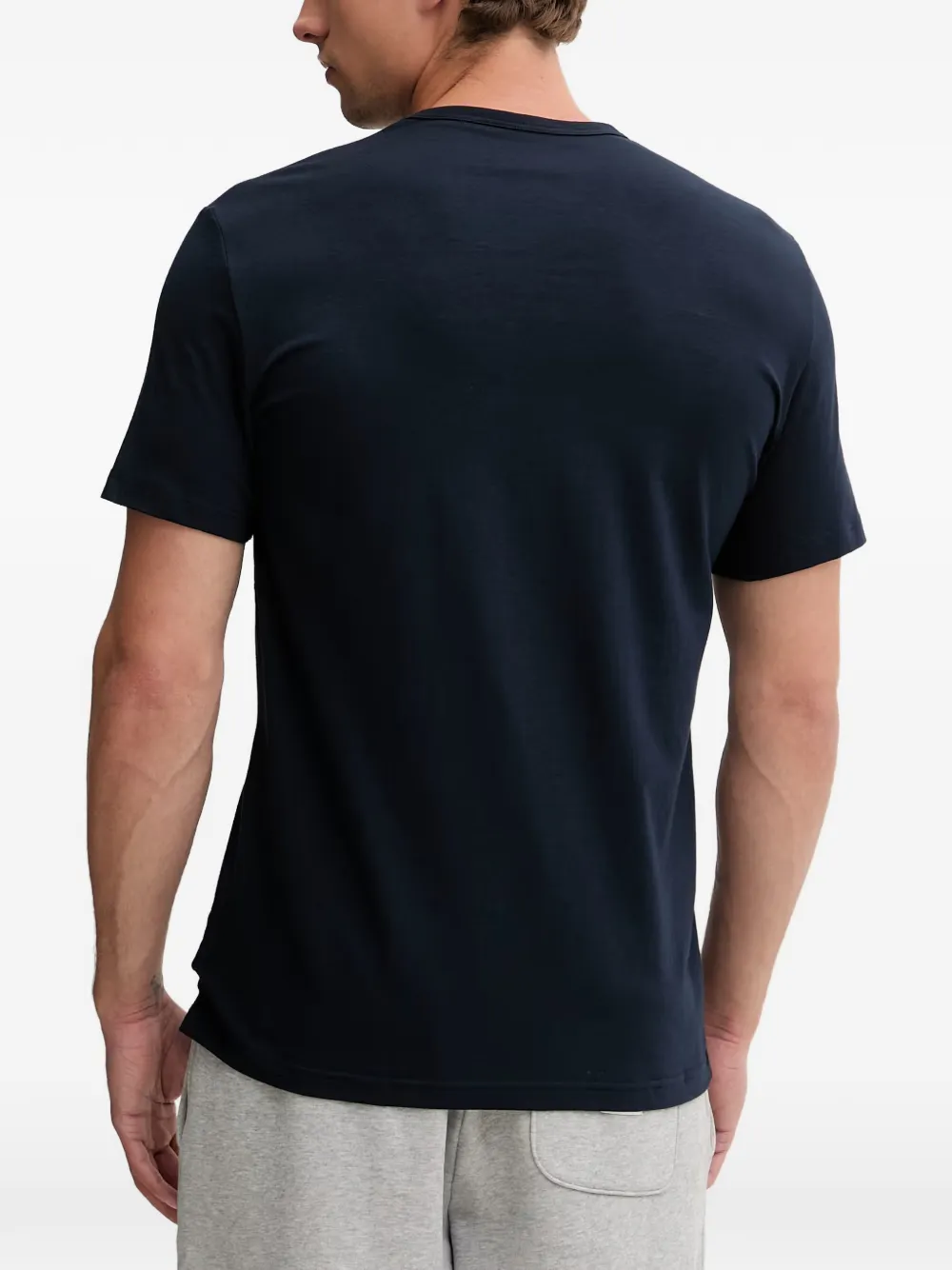 Emporio Armani Twee T-shirts met V-hals en logo-print Blauw