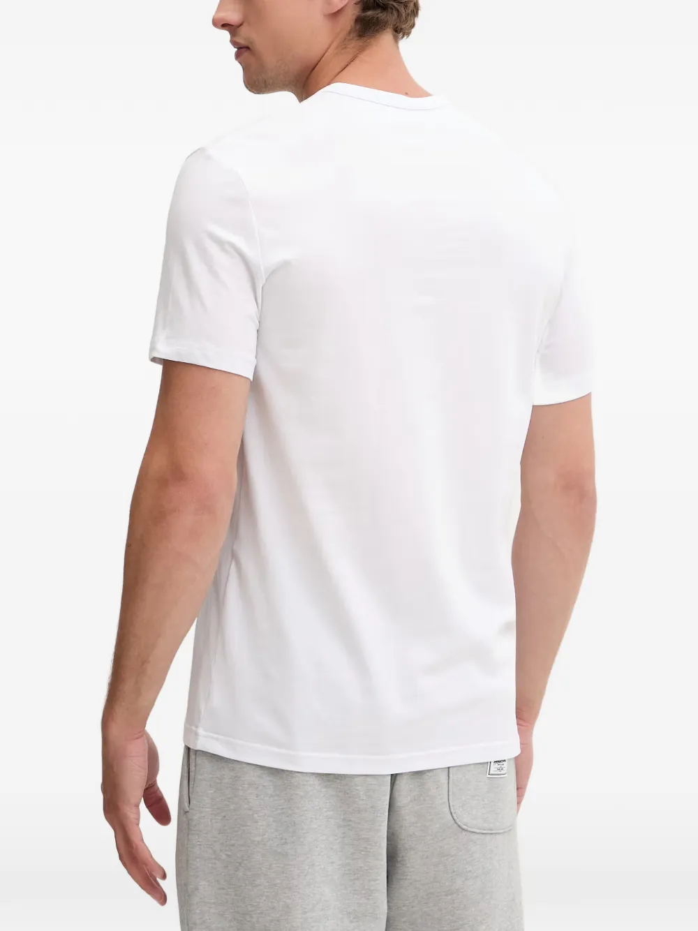 Emporio Armani Twee T-shirts met V-hals en logo-print Blauw