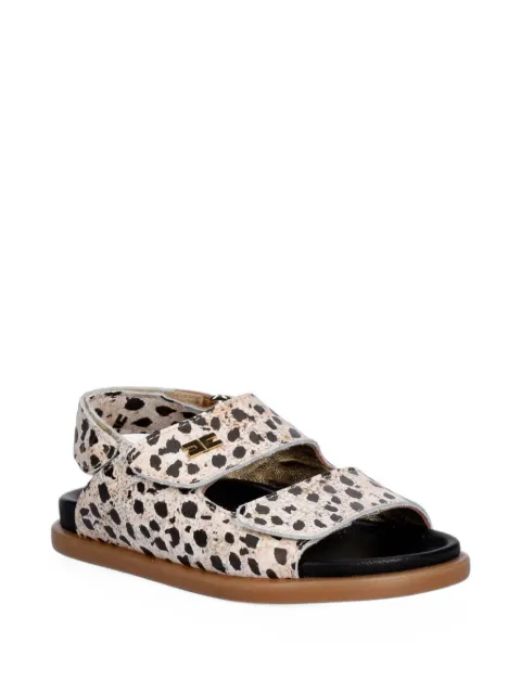 Elisabetta Franchi Kids dalmatian-print touch-strap sandals