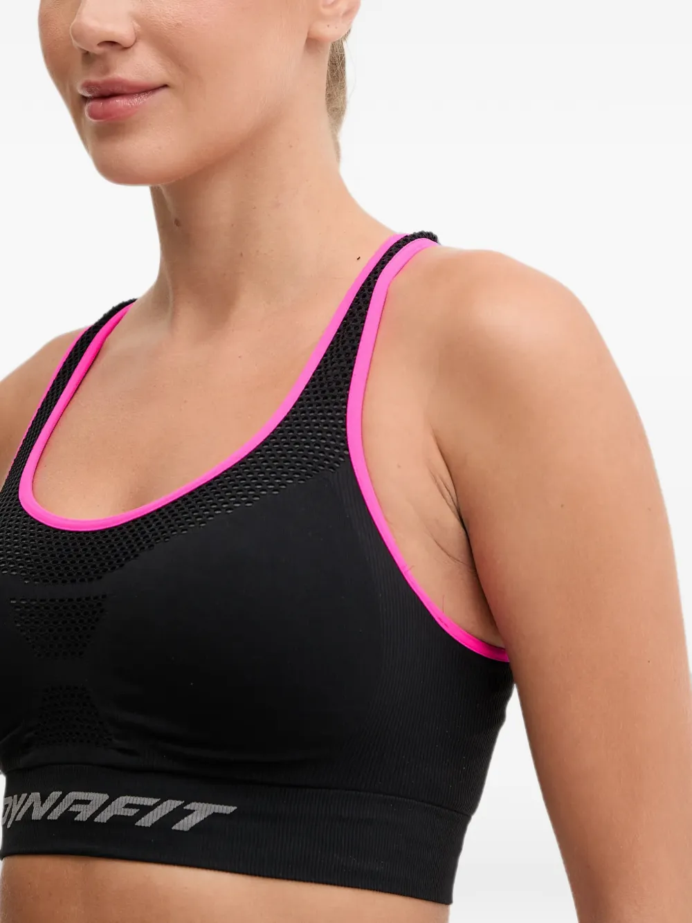 DYNAFIT Sport-bh met mesh vlakken Zwart