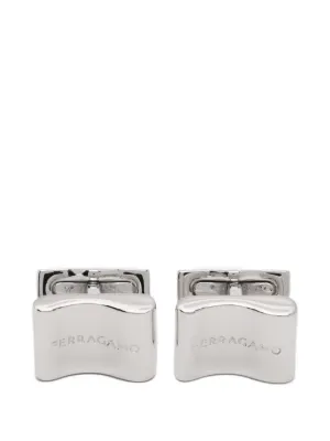 Ferragamo ガンチーニ カフスボタン | シルバートーン | FARFETCH JP
