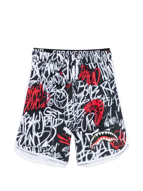 Sprayground graffiti-print swim shorts