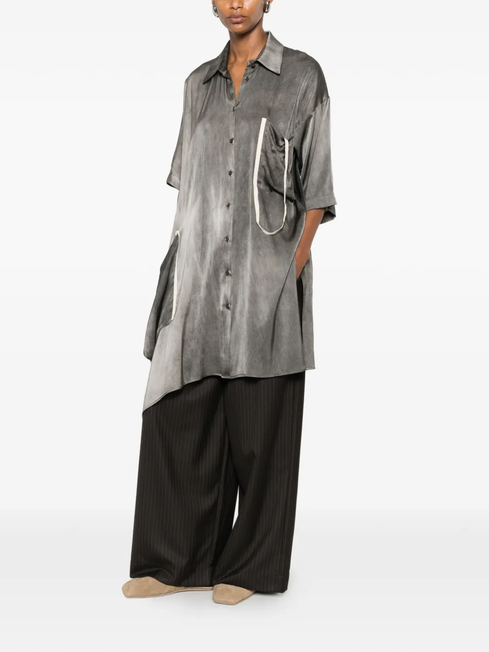 Uma Wang Asymmetrisch blouse Grijs