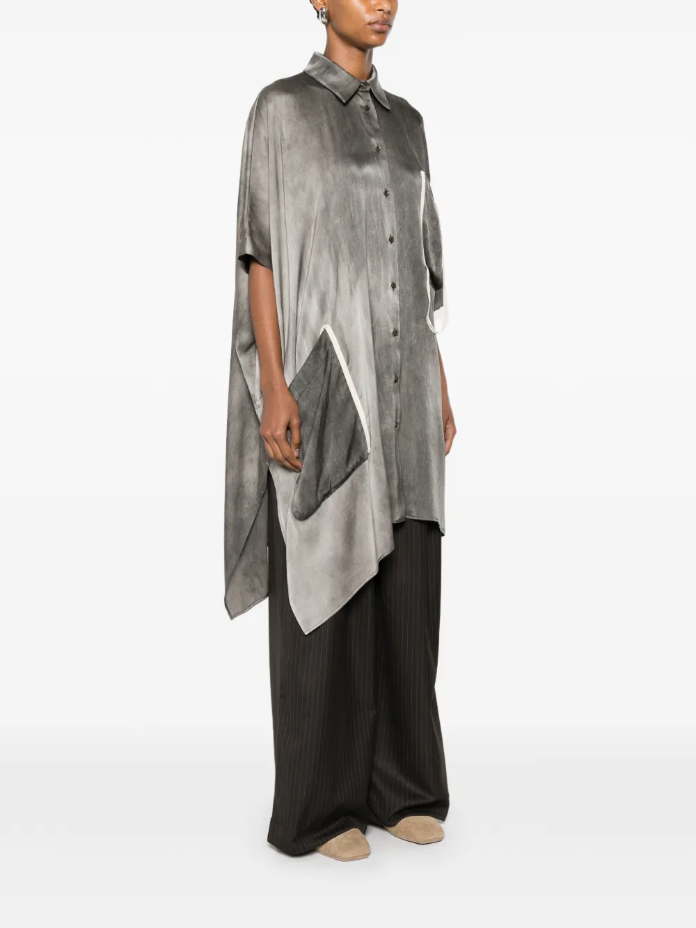 Uma Wang Asymmetrisch blouse Grijs