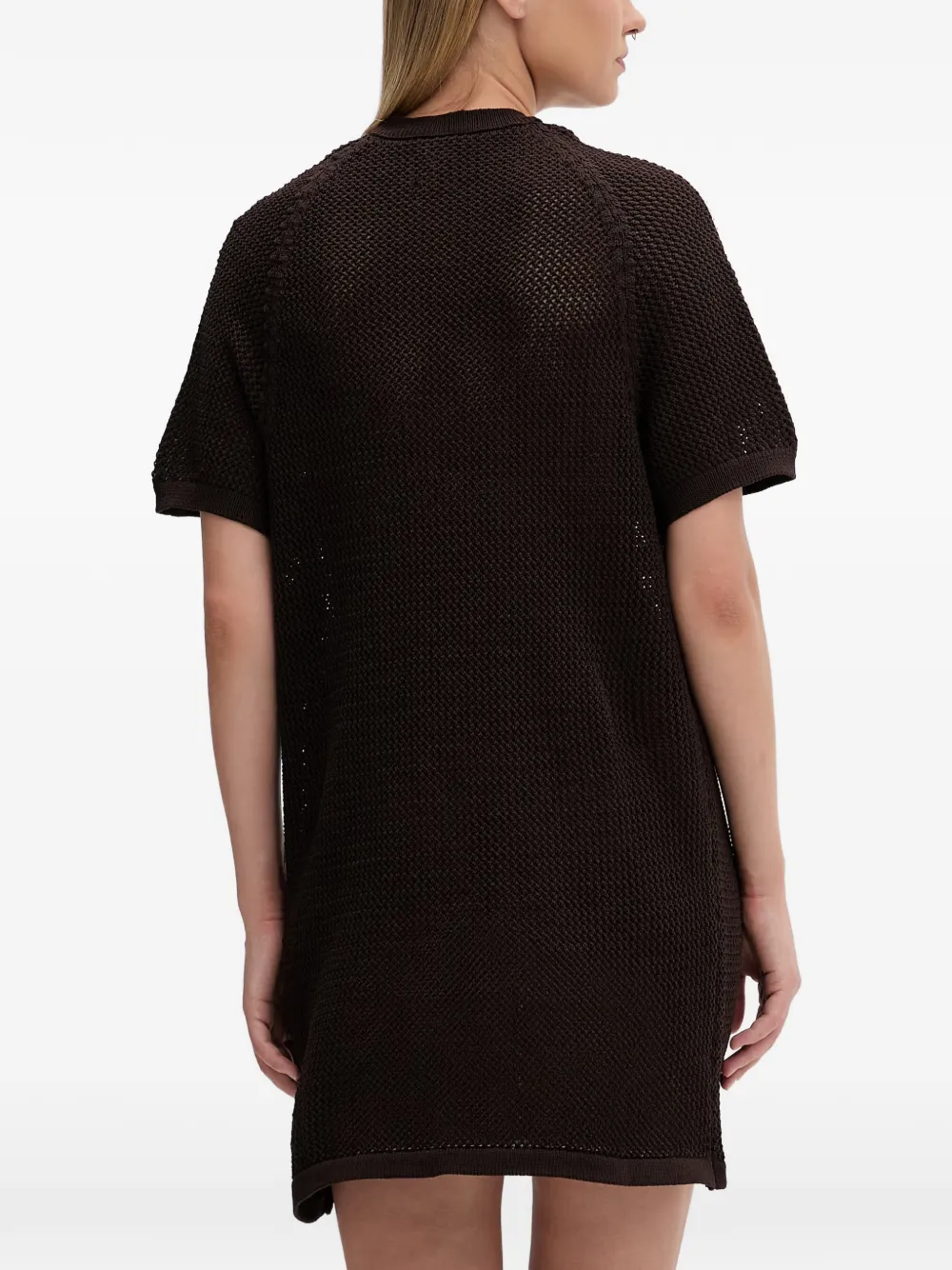 adidas crochet-knit logo-embroidered mini dress Bruin