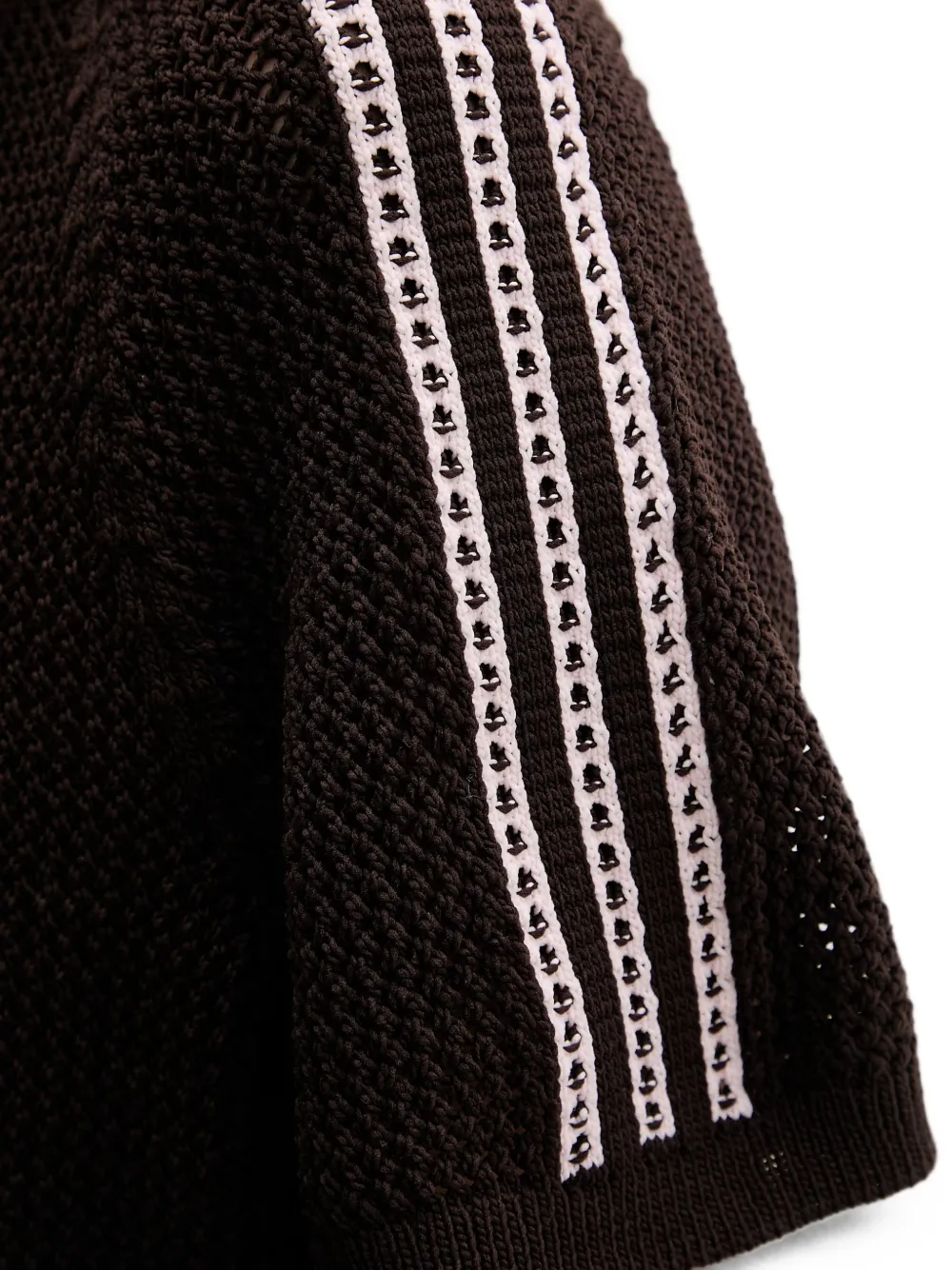 adidas crochet-knit logo-embroidered mini dress Bruin