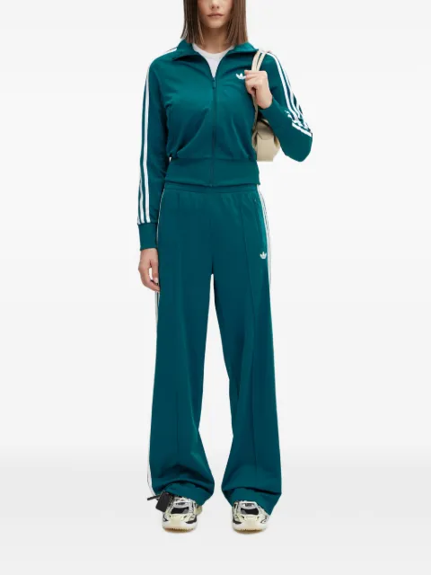 adidas Firebird logo-embroidered side-stripe zip-up sweatshirt