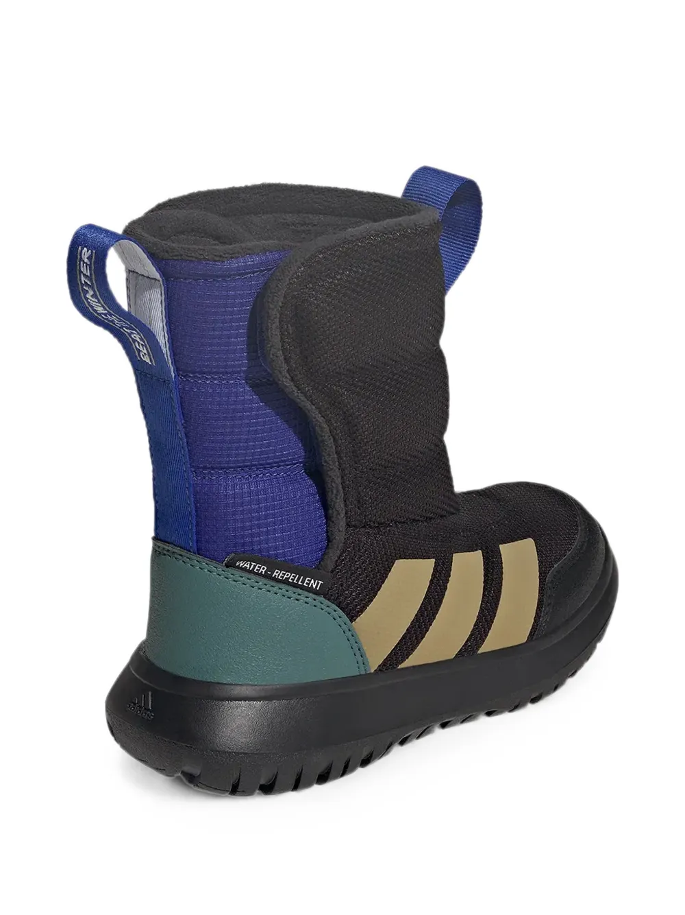 adidas Kids quilted touch-strap boots Zwart