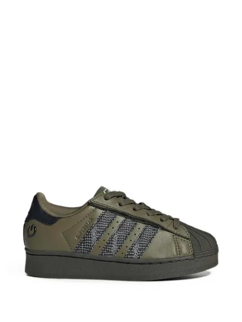 adidas Kids Superstar snakeskin-effect sneakers