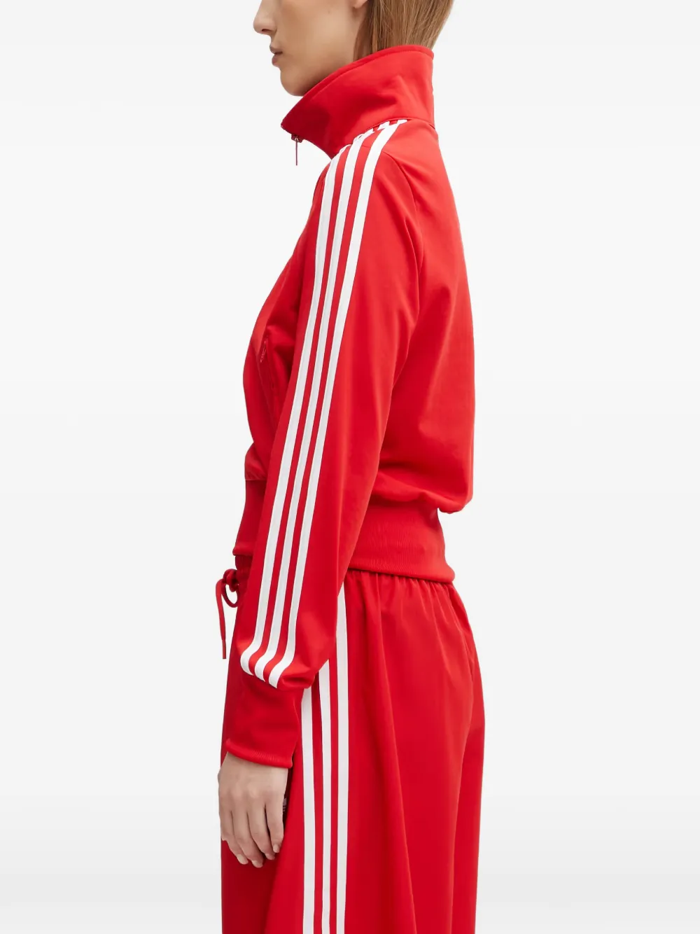 adidas Firebird side-stripe zip-up sweatshirt Rood