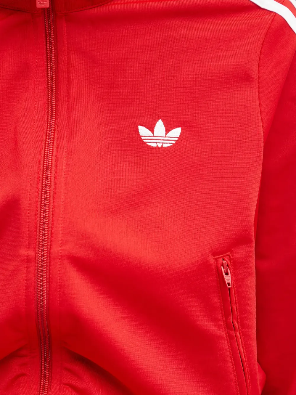 adidas Firebird side-stripe zip-up sweatshirt Rood