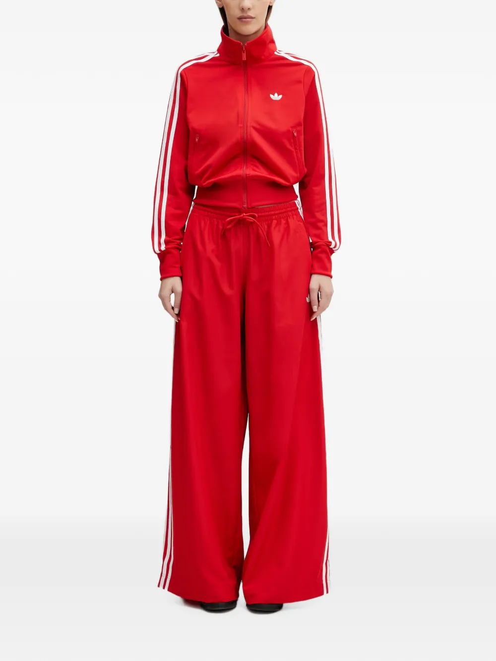 adidas Felpa Firebird con zip - Rosso