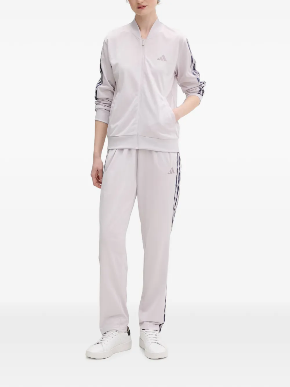 adidas leopard-print detail tracksuit set Paars