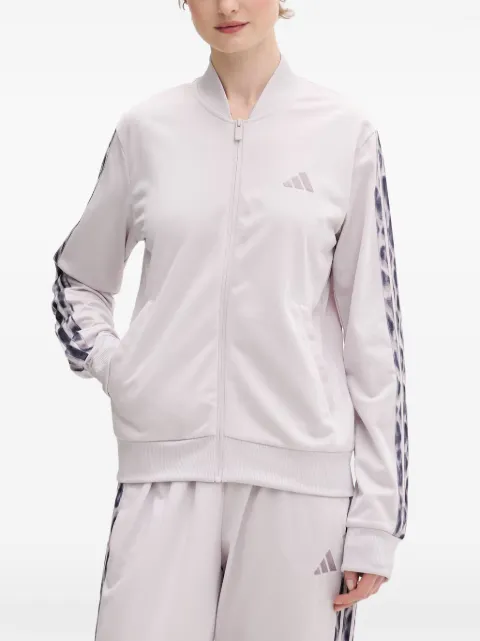 adidas leopard-print detail tracksuit set