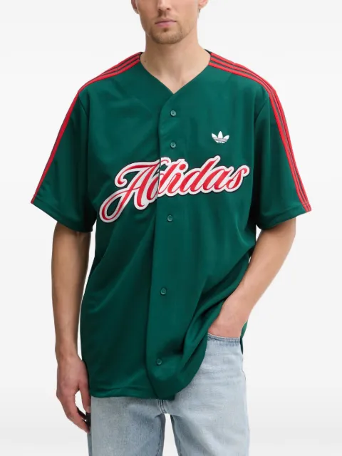 adidas logo-embroidered 3-Stripe shirt