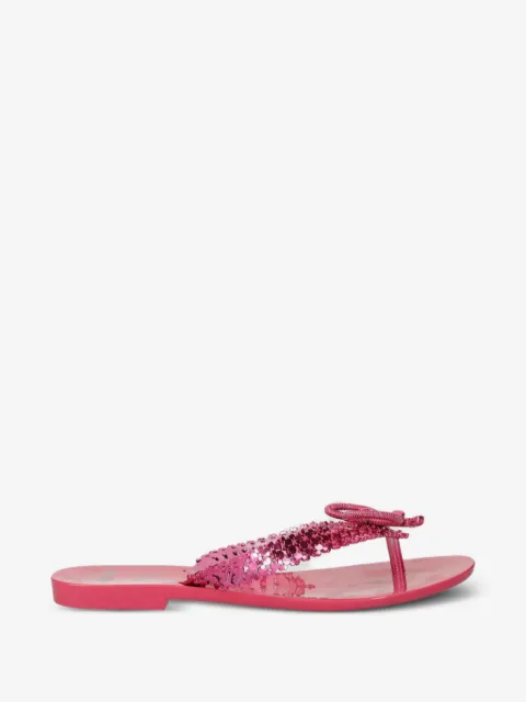 Melissa chanclas Harmonic Chrome con lentejuelas y lazo de Melissa x Disney