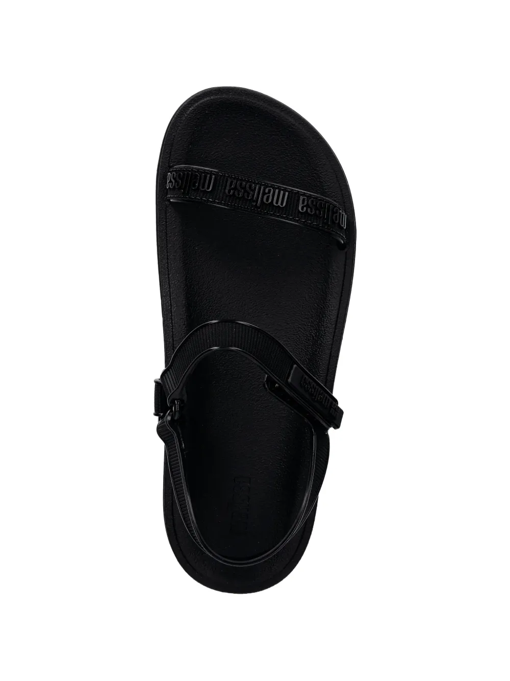 Melissa logo-print touch-strap sandals Zwart