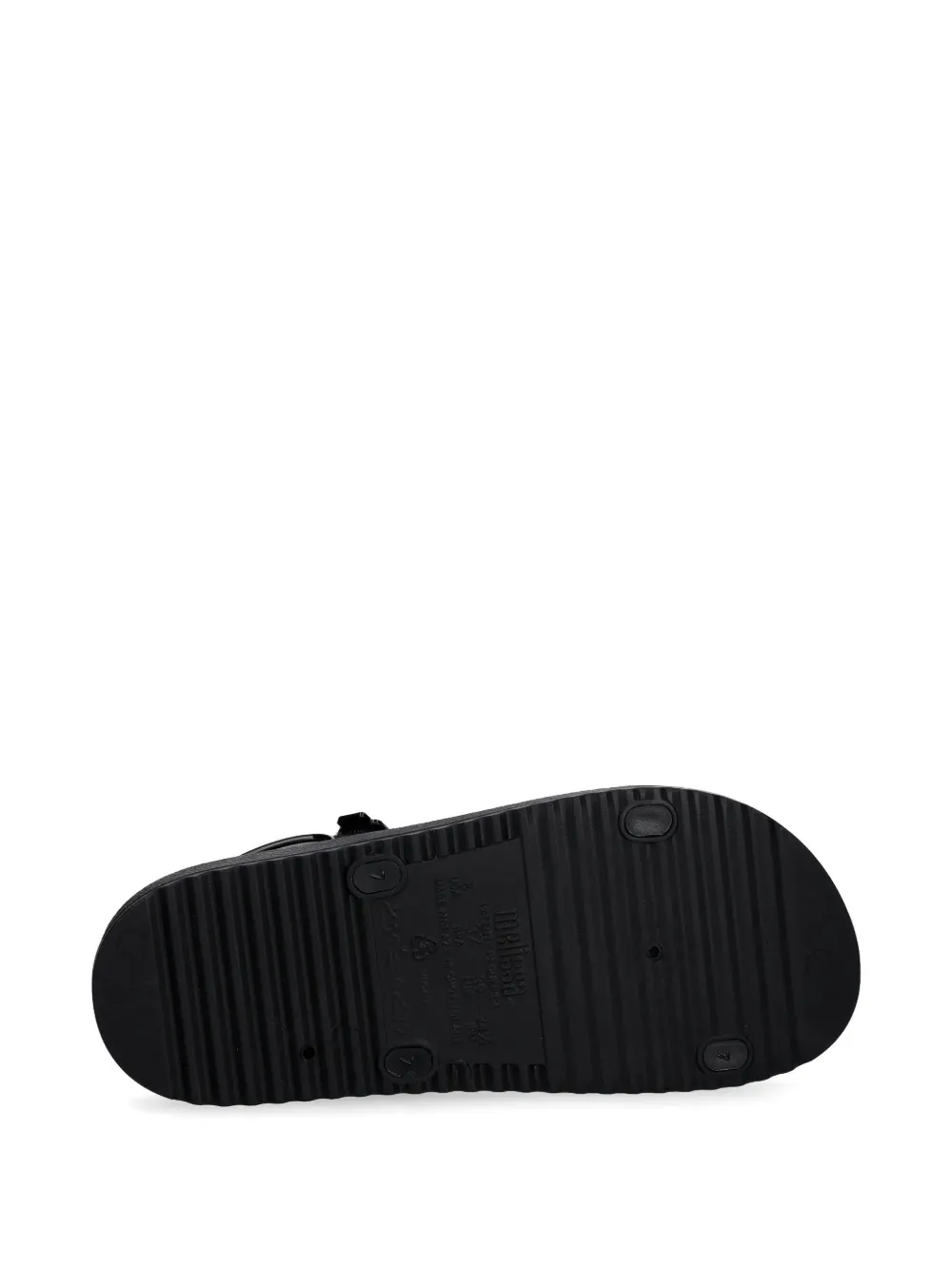 Melissa logo-print touch-strap sandals Zwart