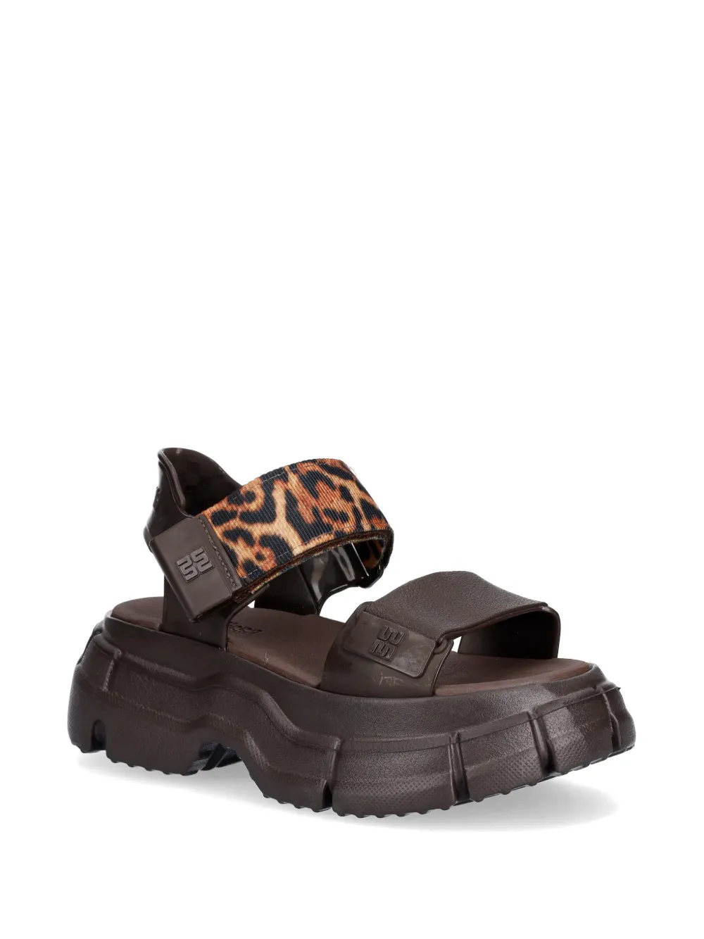 Melissa leopard-print touch-strap sandals Bruin