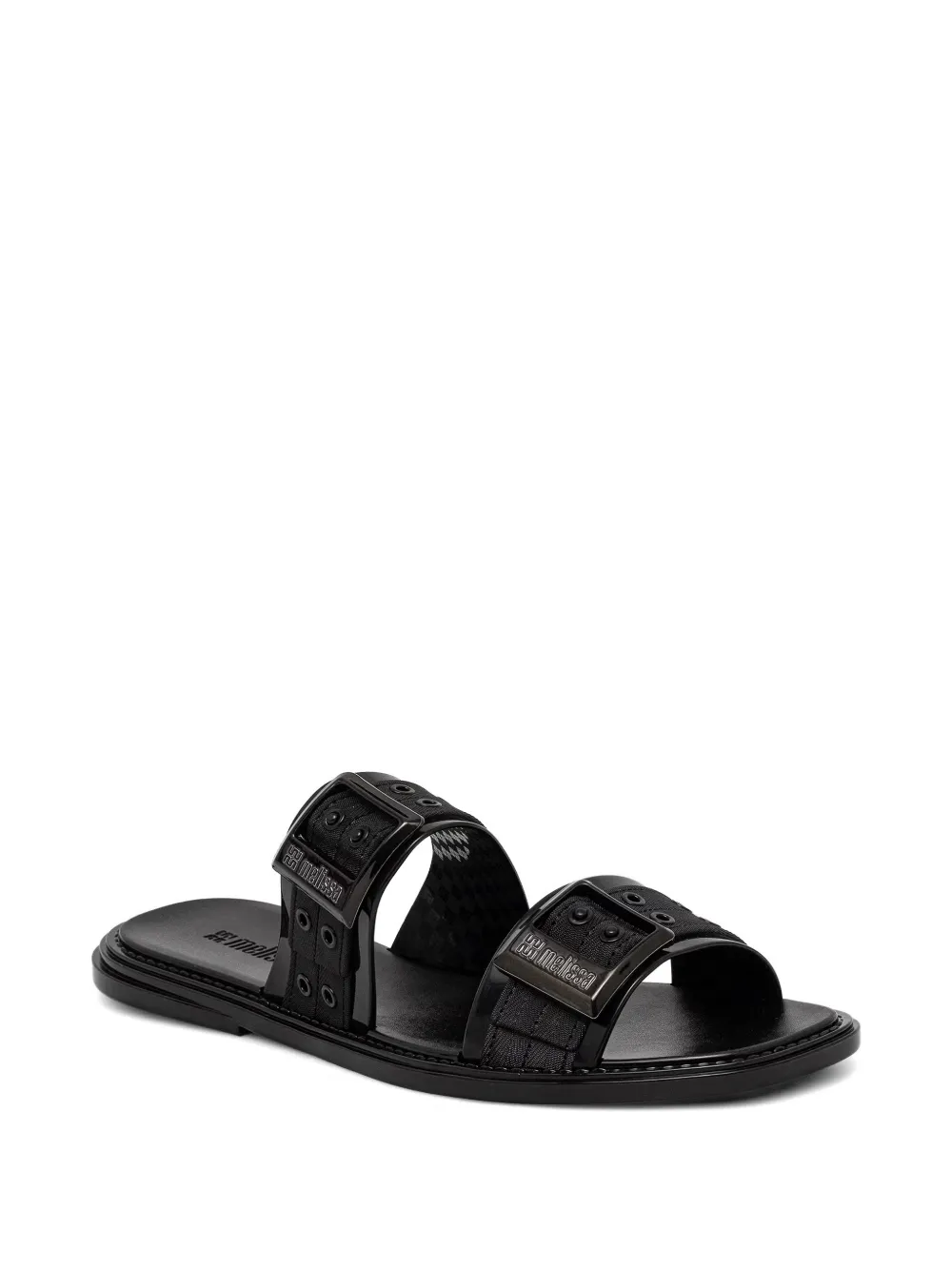 Melissa buckle-fastening eyelet-detail sandals Zwart