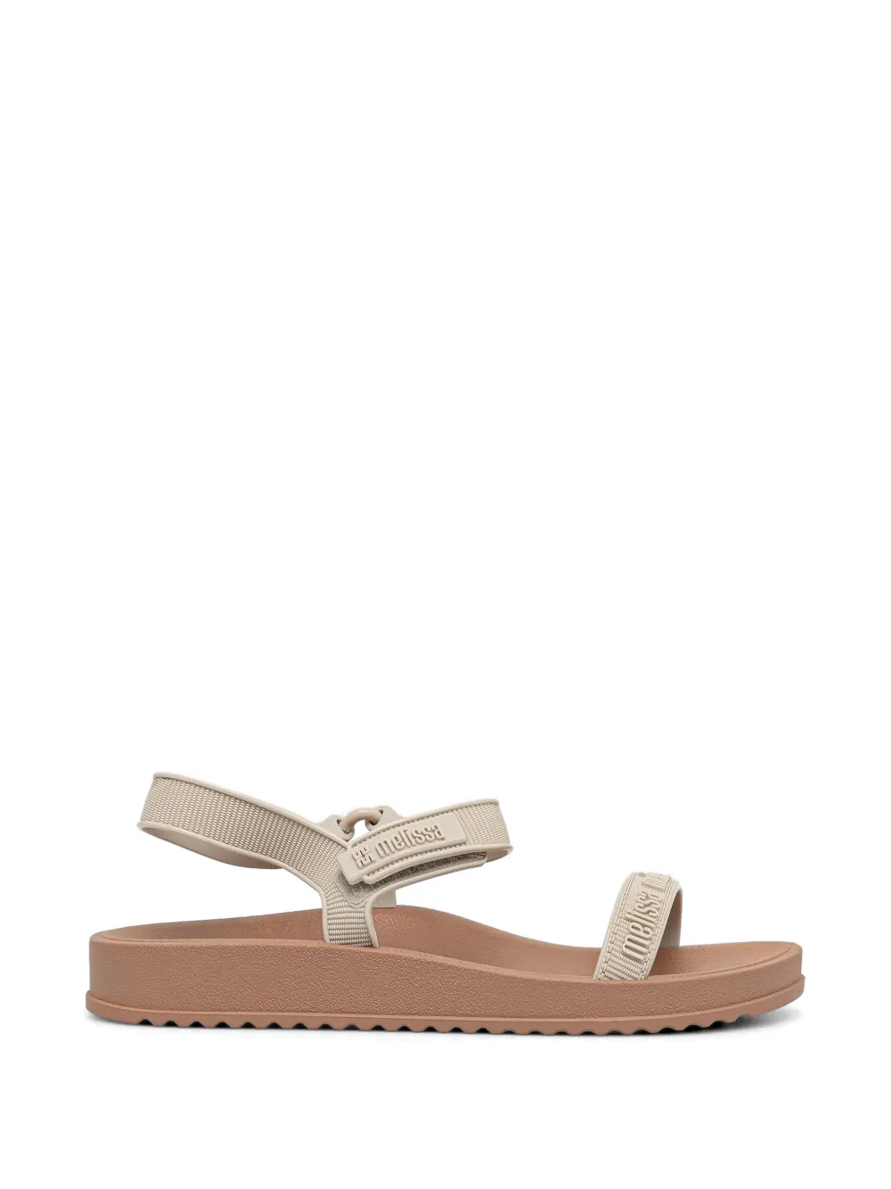 Melissa touch-strap logo-embossed sandals Beige